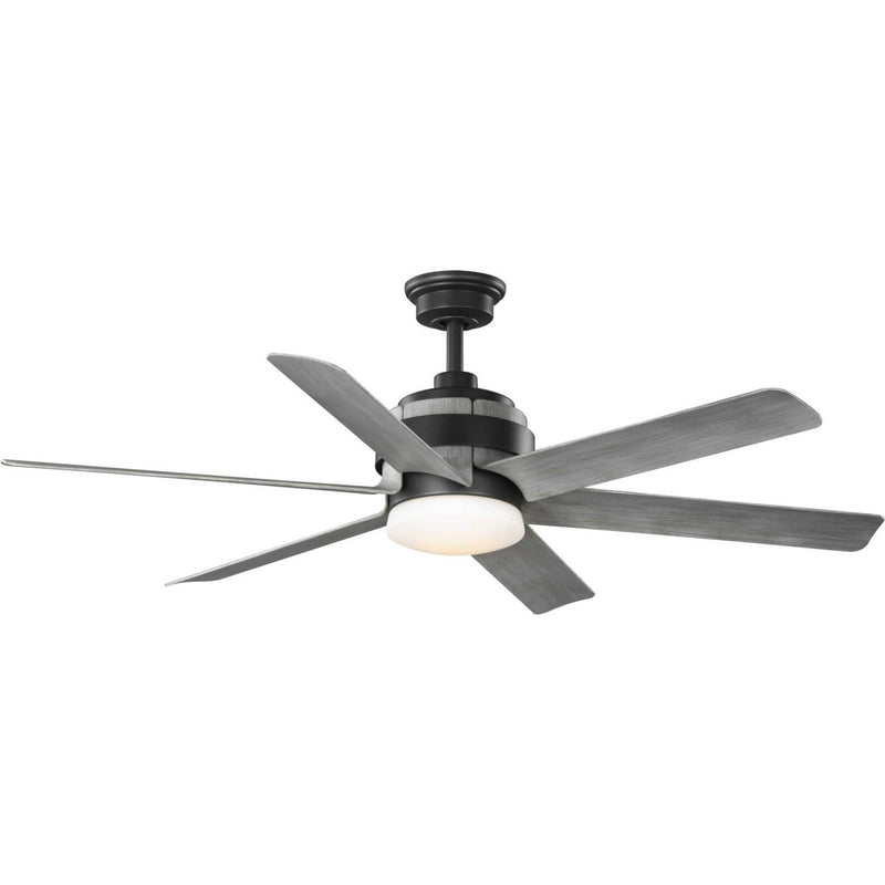 Kaysville 56" Outdoor Ceiling Fan with Light in Graphite