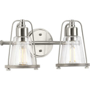 Conway 2-Light Bath Vanity Light in Brushed Nickel