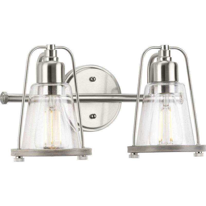 Conway 2-Light Bath Vanity Light in Brushed Nickel