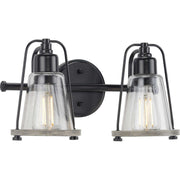 Conway 2-Light Bath Vanity Light in Matte Black