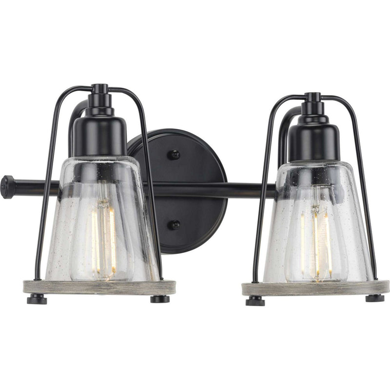Conway 2-Light Bath Vanity Light in Matte Black