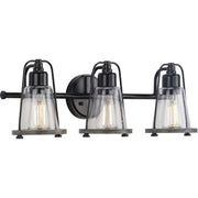 Conway 3-Light Bath Vanity Light in Matte Black