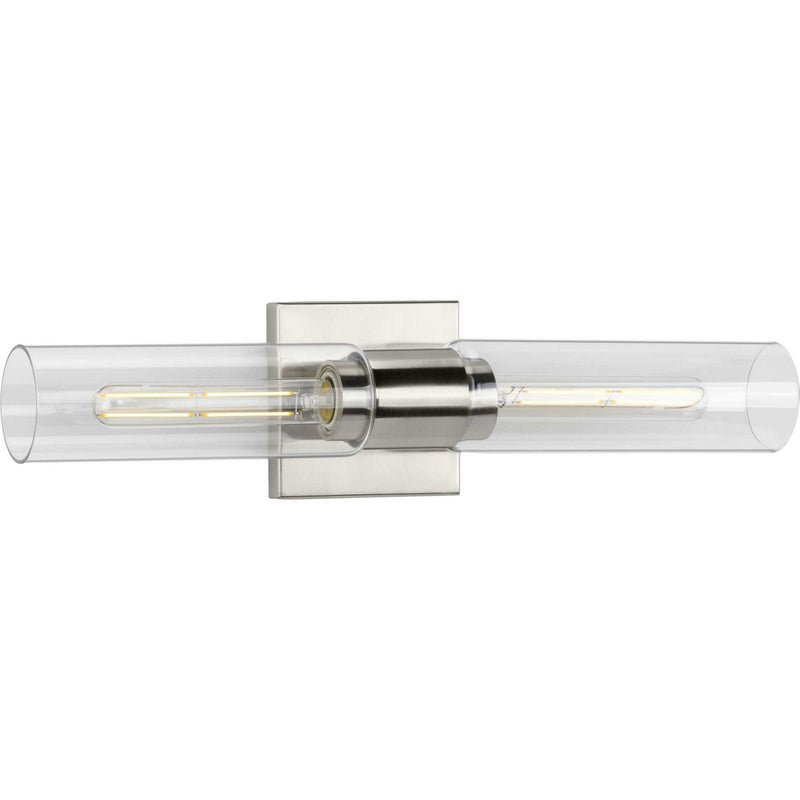 Clarion 2-Light Bath Vanity Light in Brushed Nickel