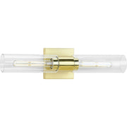 Clarion 2-Light Bath Vanity Light in Satin Brass