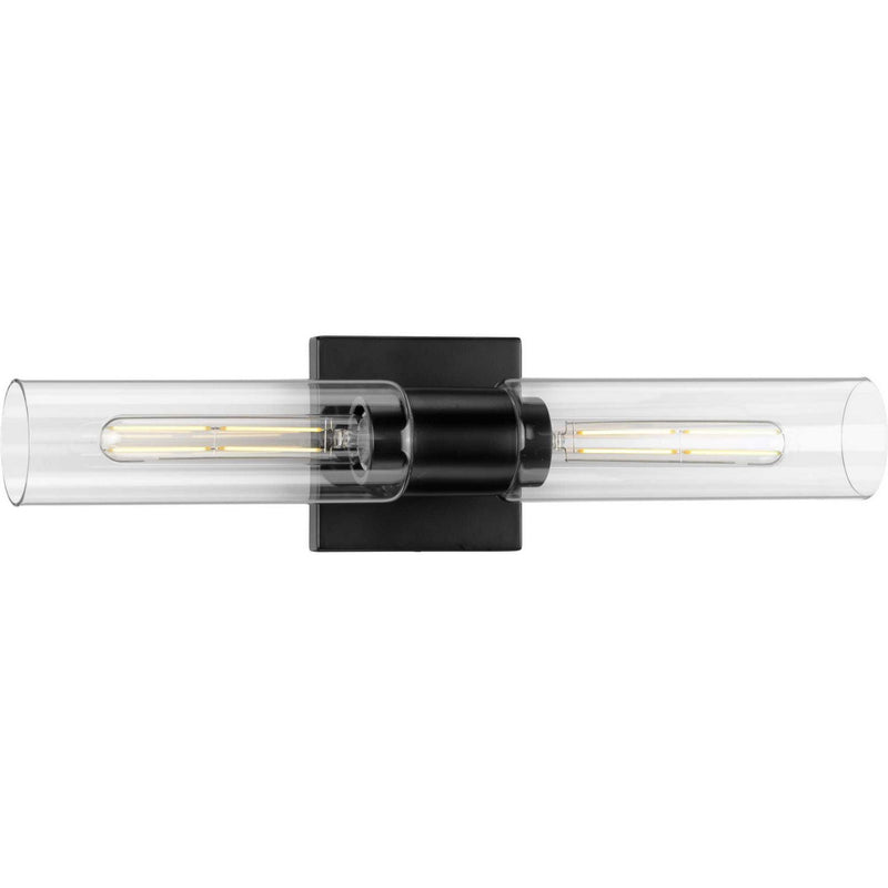 Clarion 2-Light Bath Vanity Light in Matte Black