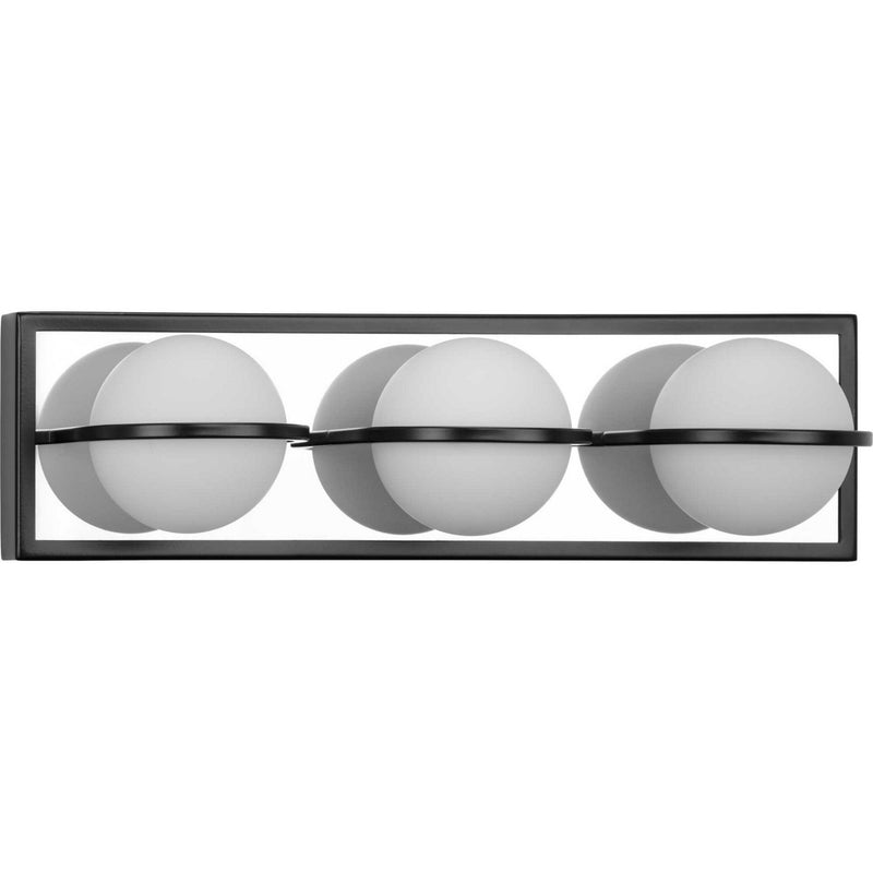 Pearl LED 3-Light Bath Vanity Light in Matte Black