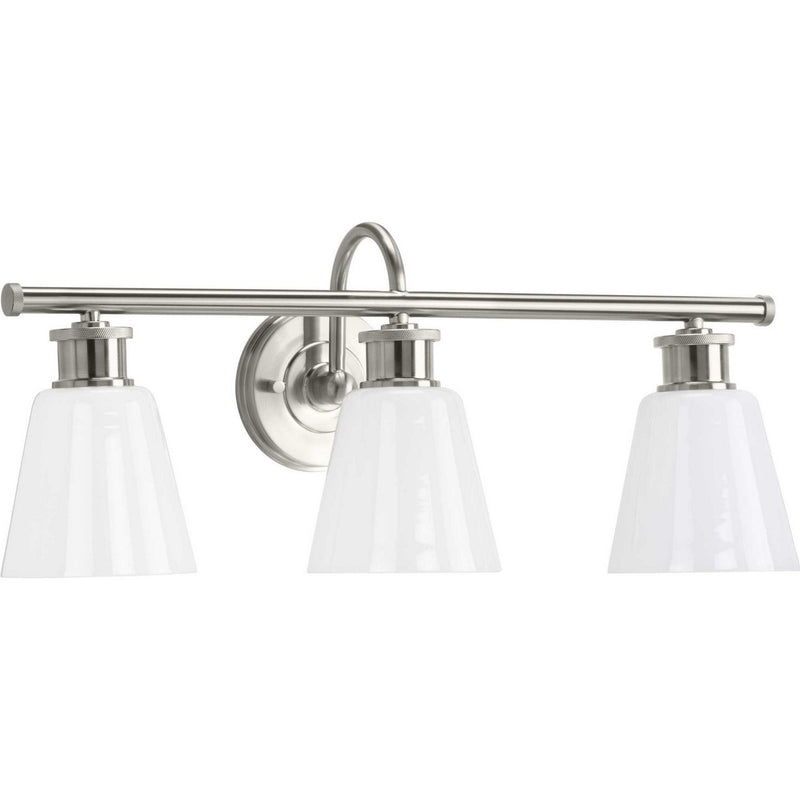 Ashford 3-Light Bath Vanity Light in Brushed Nickel