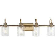 Aiken 4-Light Bath Vanity Light in Vintage Brass