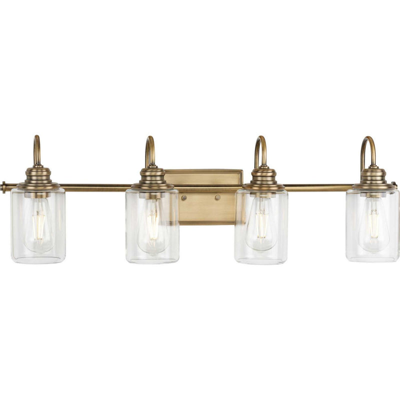 Aiken 4-Light Bath Vanity Light in Vintage Brass