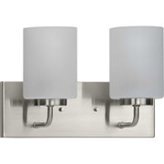 Merry 2-Light Bath Vanity Light in Brushed Nickel