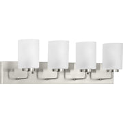Merry 4-Light Bath Vanity Light in Brushed Nickel