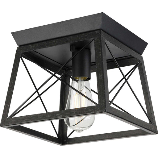 Briarwood One Light Flush Mount in Textured Black
