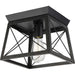 Briarwood One Light Flush Mount in Textured Black