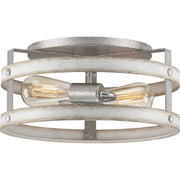 Gulliver 2-Light Flush Mount in Galvanized