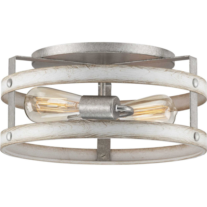 Gulliver 2-Light Flush Mount in Galvanized