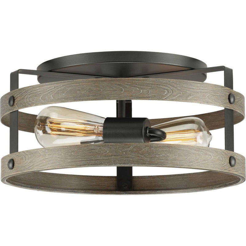 Gulliver 2-Light Flush Mount in Graphite