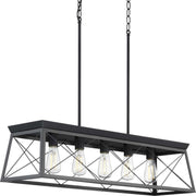 Briarwood 5-Light Island Chandelier in Textured Black