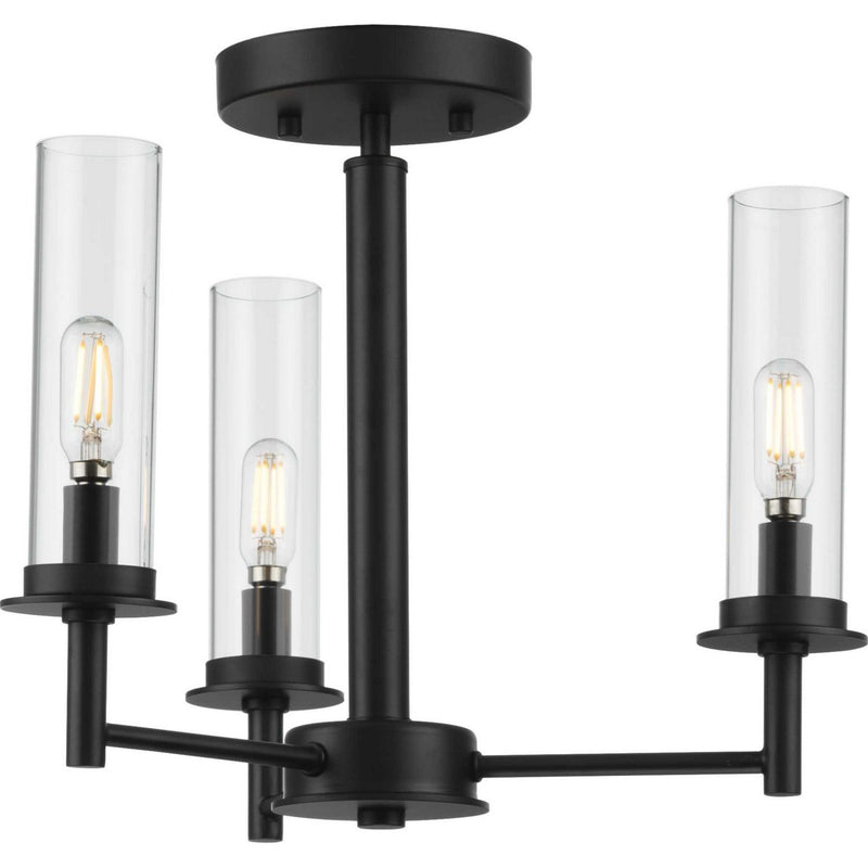 Kellwyn 3-Light Chandelier in Matte Black