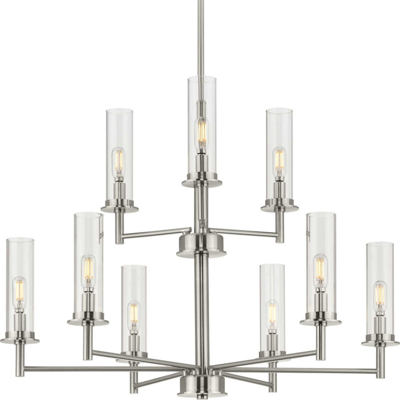 Kellwyn 9-Light Chandelier in Brushed Nickel