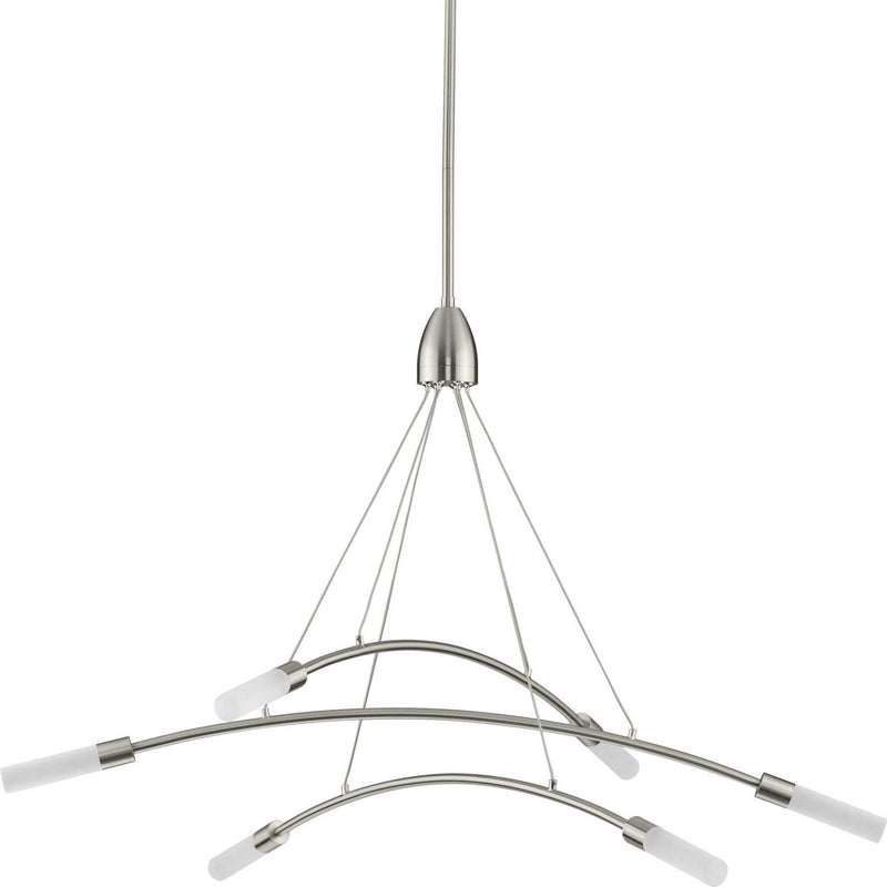 Kylo LED 6-Light Chandelier in Brushed Nickel