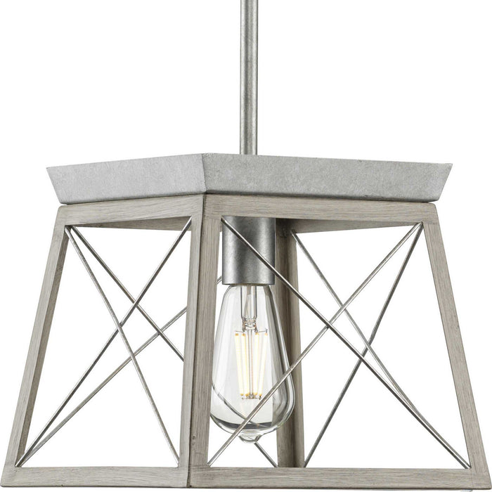 Briarwood One Light Pendant in Galvanized Finish