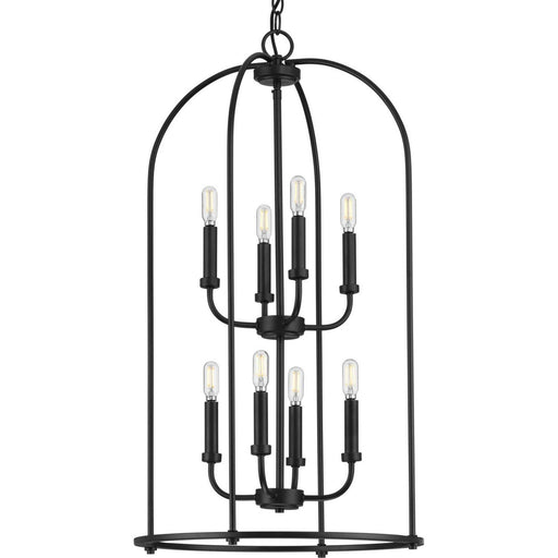 Leyden 8-Light Pendant in Matte Black