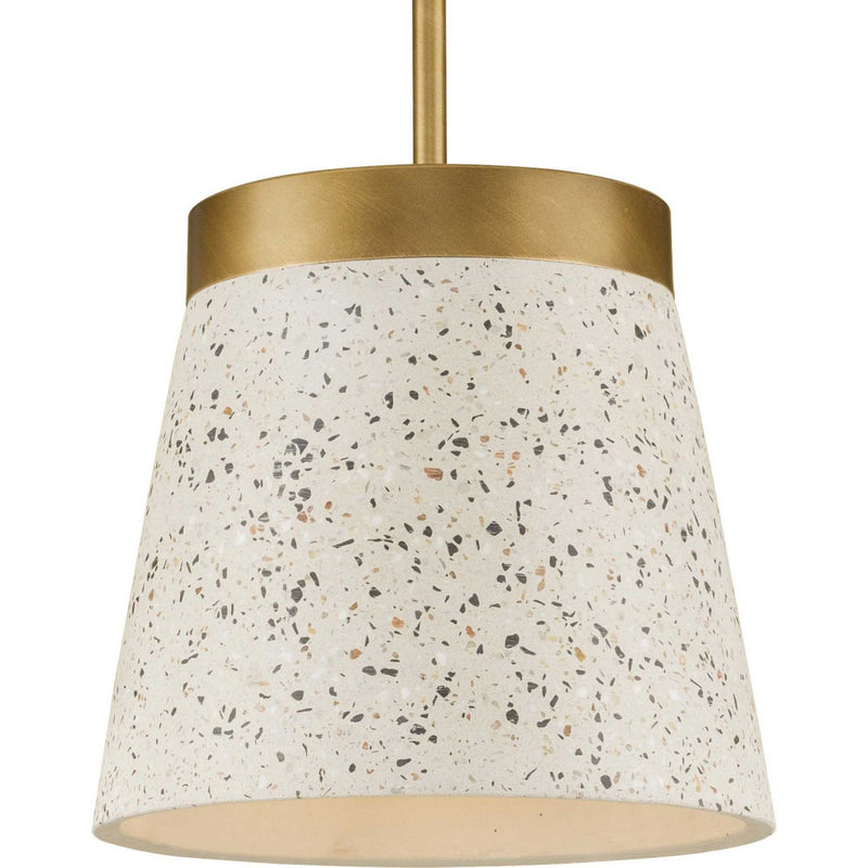 Terrazzo Pendant in Distressed Brass