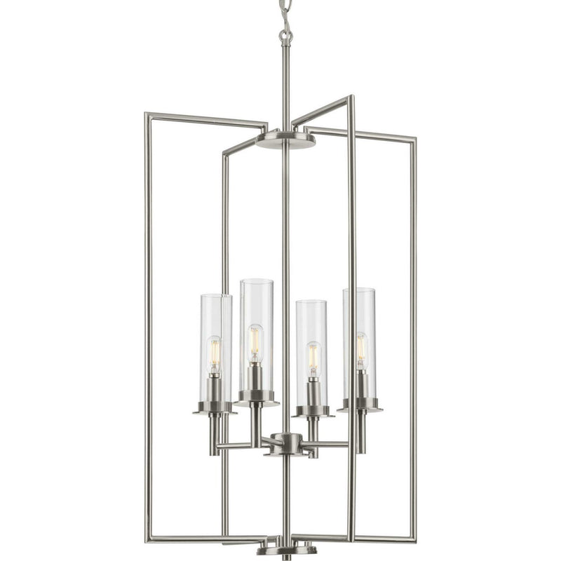 Kellwyn 4-Light Lantern Pendant in Brushed Nickel