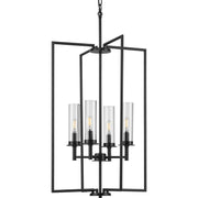 Kellwyn 4-Light Lantern Pendant in Matte Black