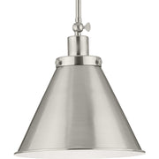 Hinton 12" Metal Shade Pendant in Brushed Nickel