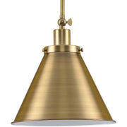 Hinton 12" Metal Shade Pendant in Vintage Brass