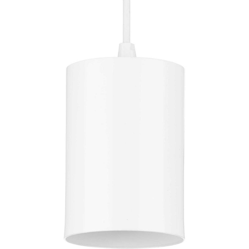 5-Inch Round Cylinder Outdoor Pendant in White