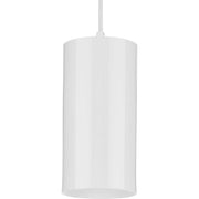 6-Inch Round Cylinder Outdoor Pendant in White