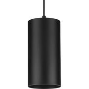 6-Inch Round Cylinder Outdoor Pendant in Matte Black