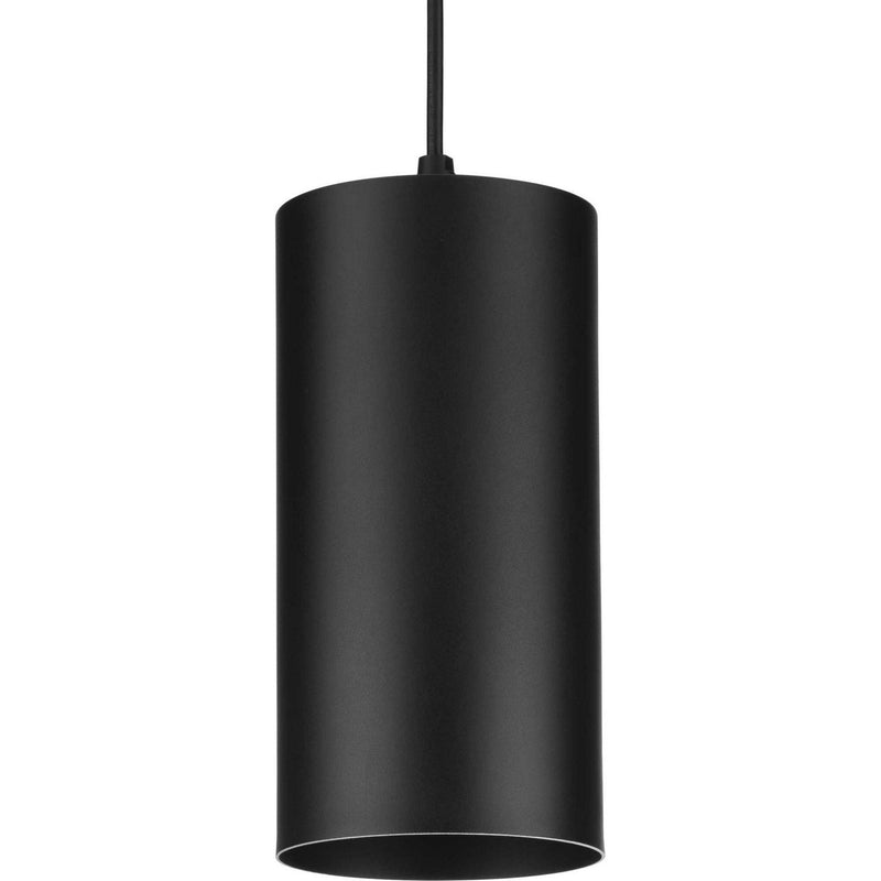 6-Inch Round Cylinder Outdoor Pendant in Matte Black