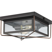 Barlowe 2-Light Outdoor Flush Mount in Antique Bronze