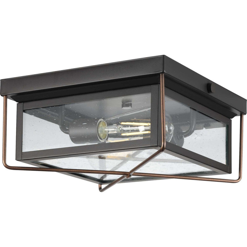 Barlowe 2-Light Outdoor Flush Mount in Antique Bronze