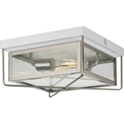 Barlowe 2-Light Outdoor Flush Mount in Stainless Steel