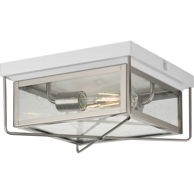 Barlowe 2-Light Outdoor Flush Mount in Stainless Steel