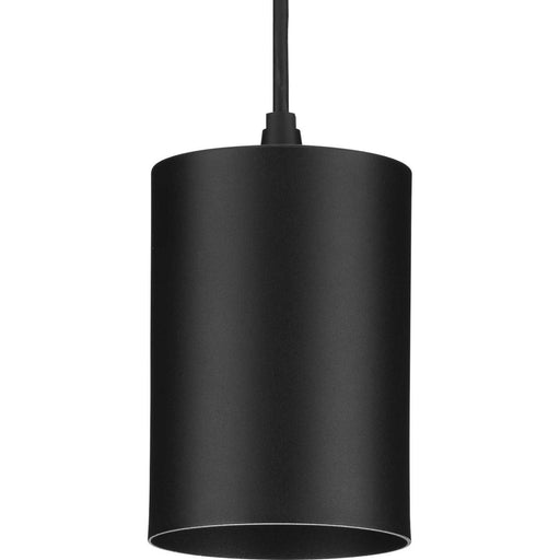 5-Inch Round Cylinder LED Outdoor Pendant in Matte Black