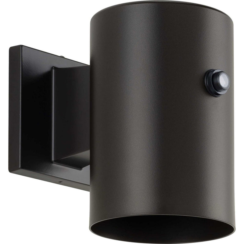 5-Inch Round Cylinder LED Outdoor Wall Sconce in Antique Bronze