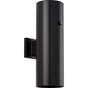 6-Inch Round Cylinder LED Up and Down Outdoor Wall Sconce in Antique Bronze