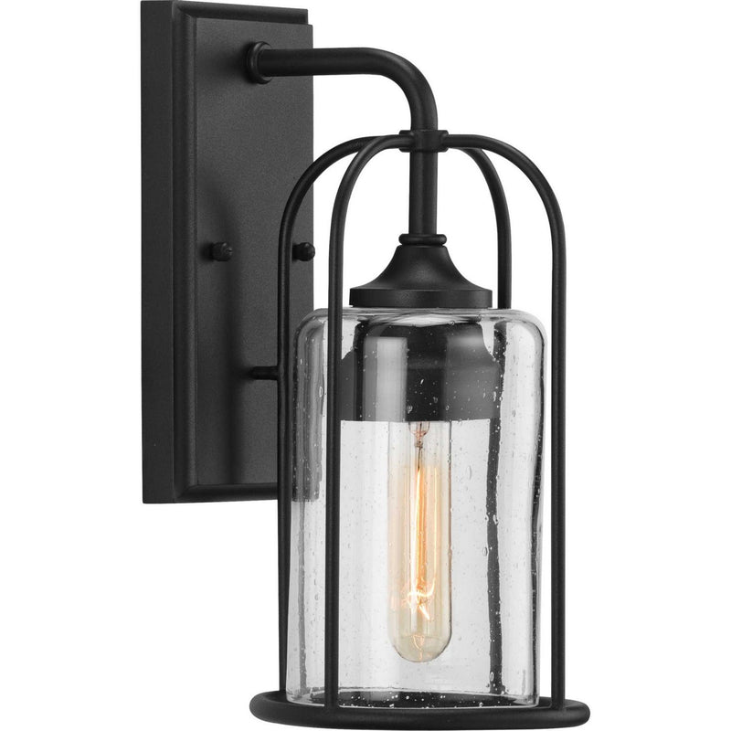 Watch Hill Small Outdoor Wall Lantern in Textured Black