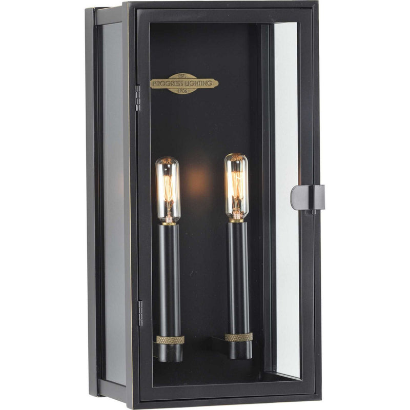 Stature 2-Light Medium Outdoor Wall Lantern in Oil Rubbed Bronze