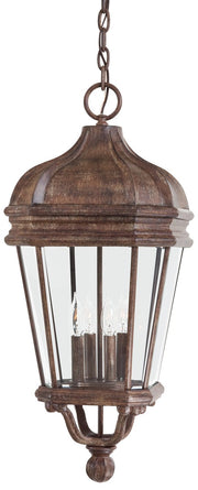 Harrison 4-Light Outdoor Lantern Pendant in Vintage Rust