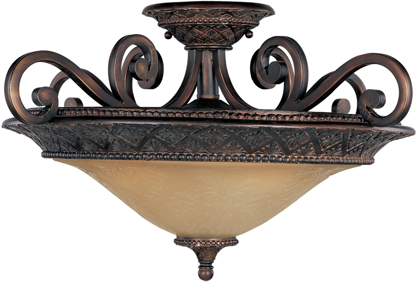 Symphony 3 Light Semi-Flush Mount in Oil Rubbed Bronze