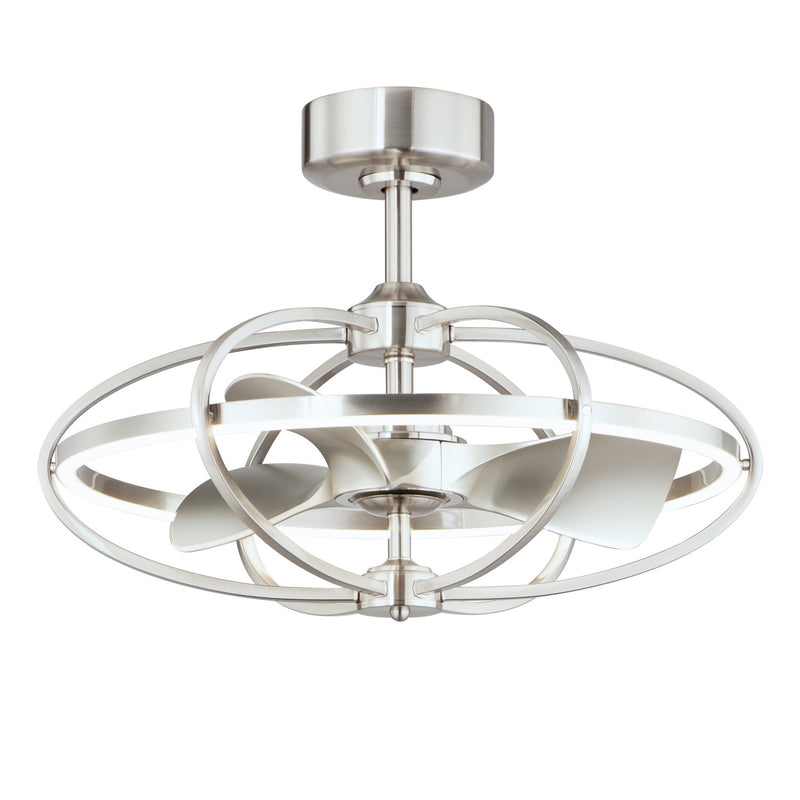 Corona Fan LED Fandelight in Satin Nickel - Lamps Expo