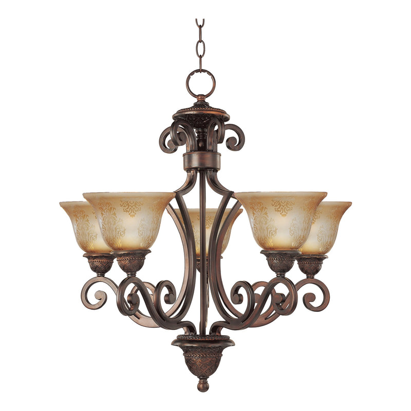 Symphony 5 Light Chandelier in Oil Rubbed Bronze