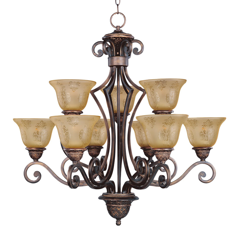 Symphony 9 Light Chandelier in Oil Rubbed Bronze