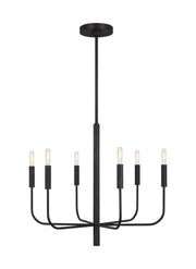 Brianna 6-Light Small Chandelier in Aged Iron